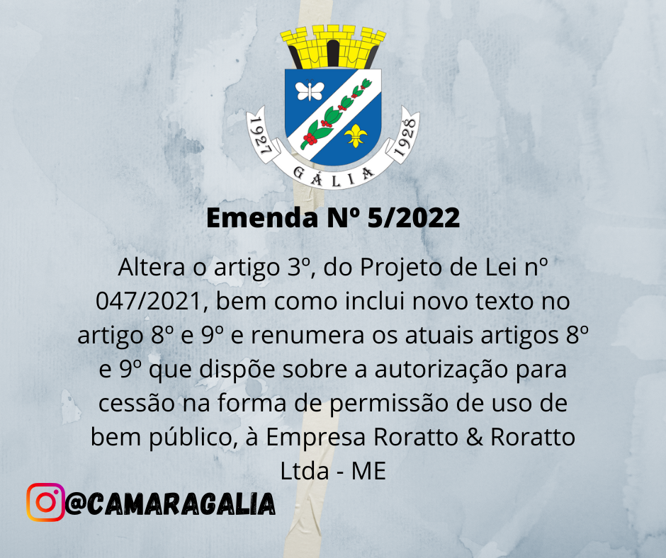 Emenda Nº 5 de 2022