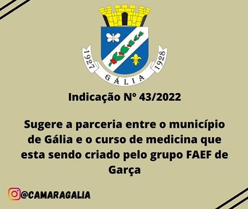 Indicação Nº 43-2022