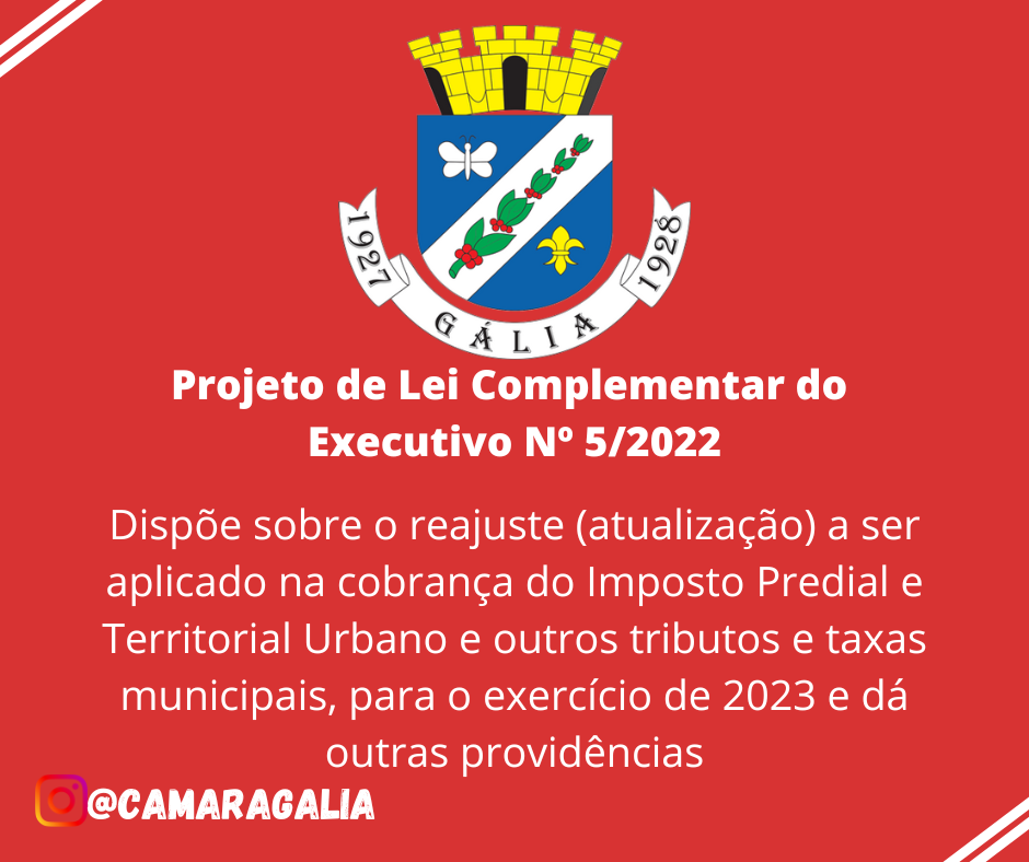 Projeto de Lei Complementar do Executivo Nº 5-2022