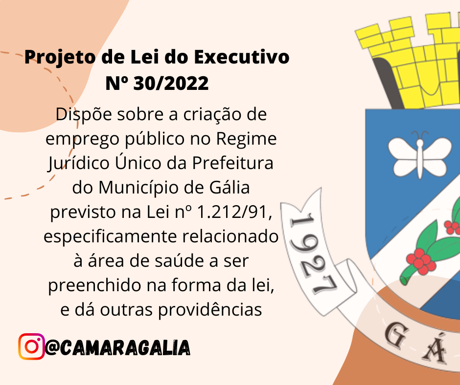 Projeto de Lei do Executivo Nº 30-2022