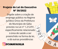 Projeto de Lei do Executivo Nº 30-2022