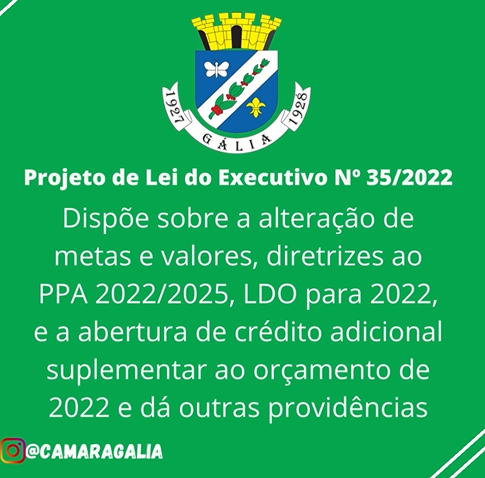 Projeto de Lei do Executivo Nº 35-2022