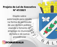 Projeto de Lei do Executivo Nº 47-2021