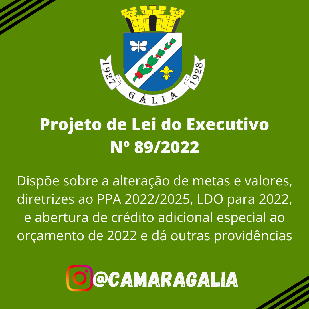 Projeto de Lei do Executivo Nº 89-2022