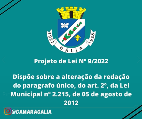 Projeto de Lei Nº 9-2022