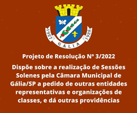 Projeto de Resolução Nº 3-2022