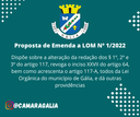 Proposta de Emenda a LOM Nº 1-2022