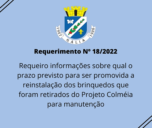 Requerimento Nº 18-2022