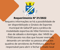 Requerimento Nº 31-2022