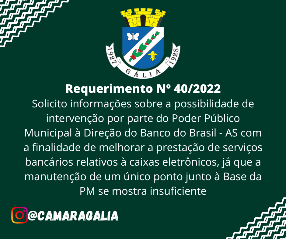 Requerimento Nº 40 de 2022