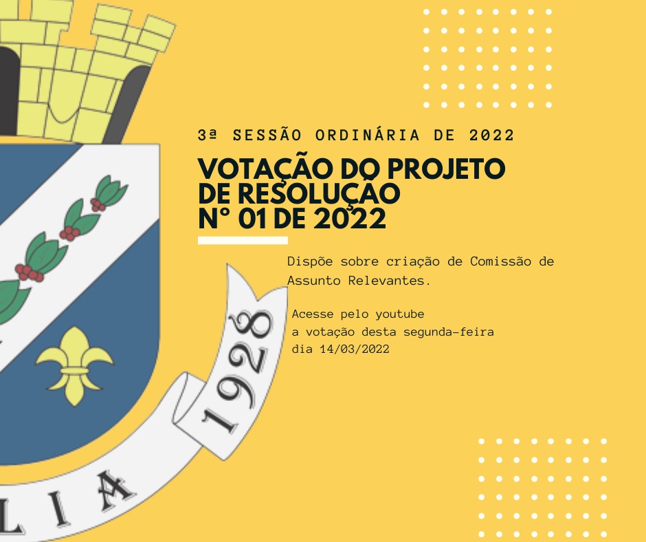 Votação do Projeto de Resolução Nº 01-2022